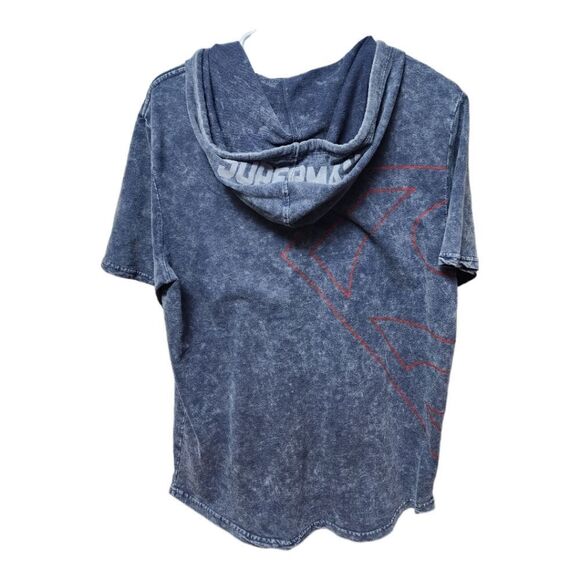 1640 - Superman Blue Shirt Hoodie Size M - Picture 3 of 3